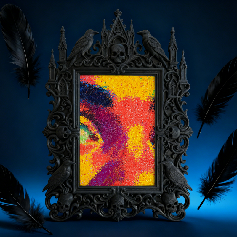 Gothic Dark Frame | Gothic Pub Corner Decor, Photo Ornament, Waterproof Plastic