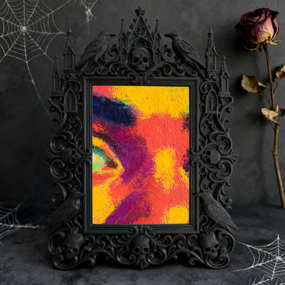Gothic Dark Frame | Gothic Pub Corner Decor, Photo Ornament, Waterproof Plastic