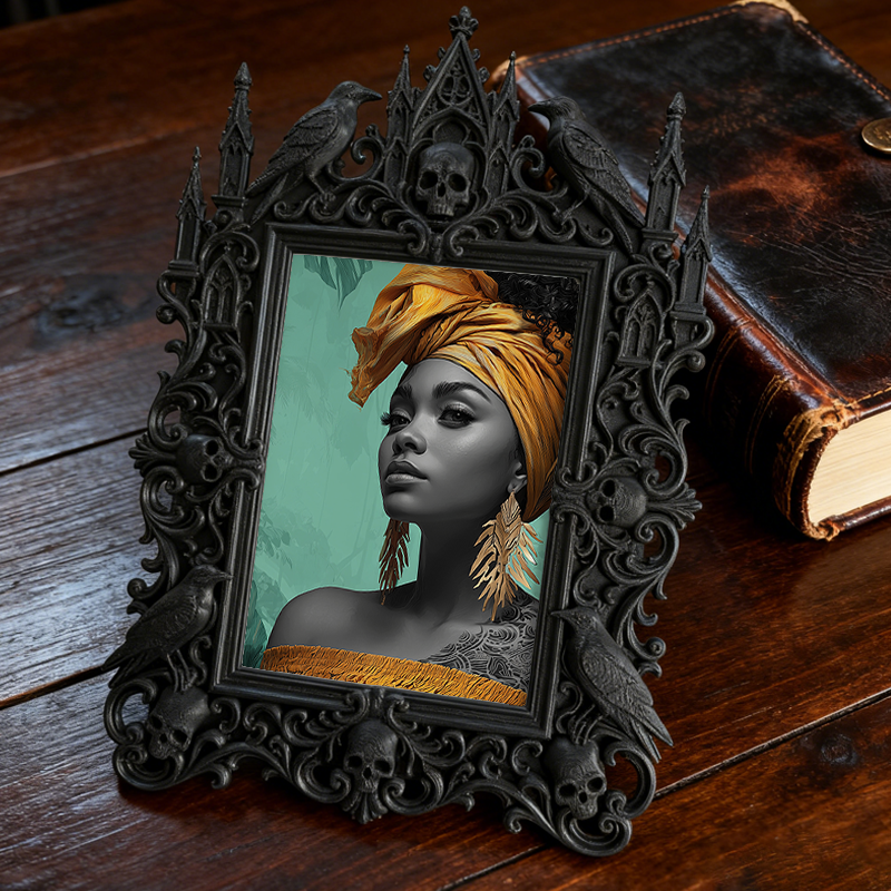 Gothic Dark Frame | Bar Counter Dual-use Frame, Photo Holder, Waterproof Plastic