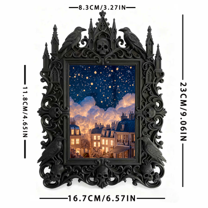 Gothic Dark Frame | Dark-style Bar Photo Prop, Wall/Desktop, Waterproof Plastic Frame