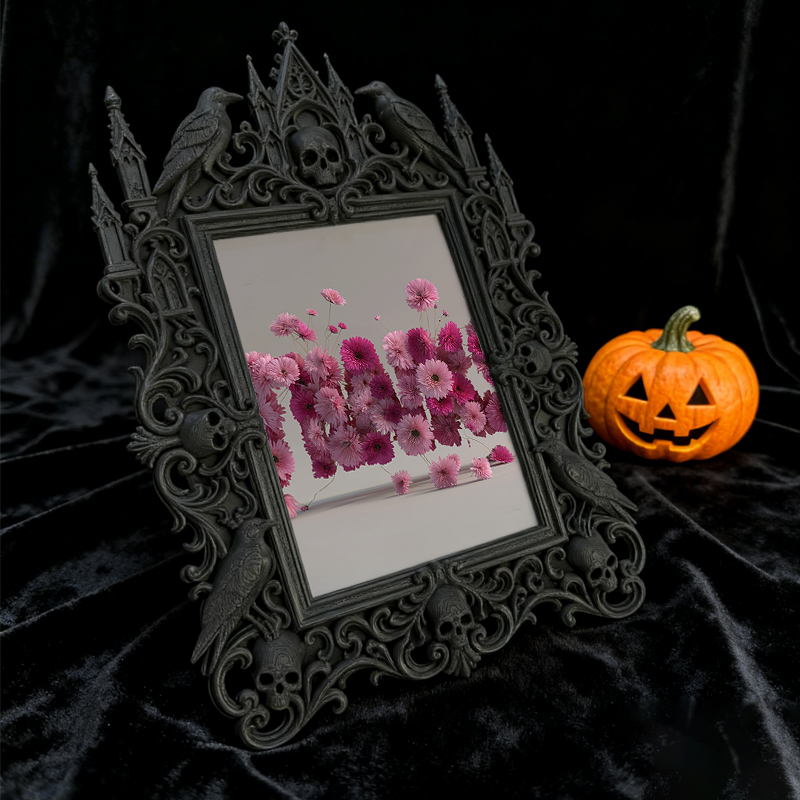 Gothic Dark Frame | Punk Bar Counter Decor, Photo Ornament, Waterproof Plastic