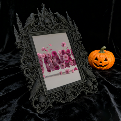 Gothic Dark Frame | Punk Bar Counter Decor, Photo Ornament, Waterproof Plastic