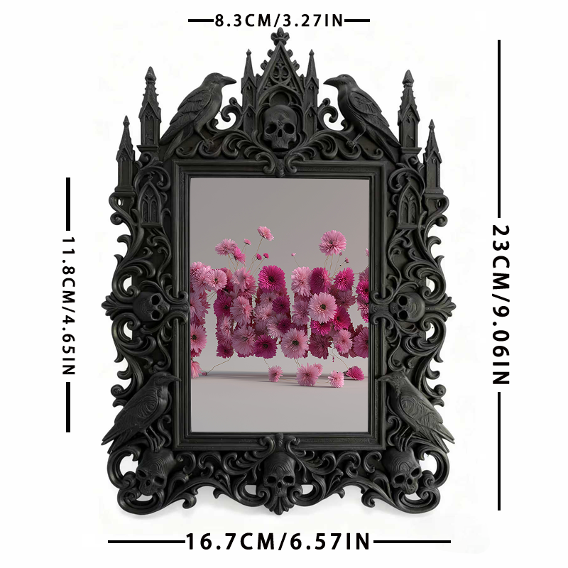 Gothic Dark Frame | Punk Bar Counter Decor, Photo Ornament, Waterproof Plastic