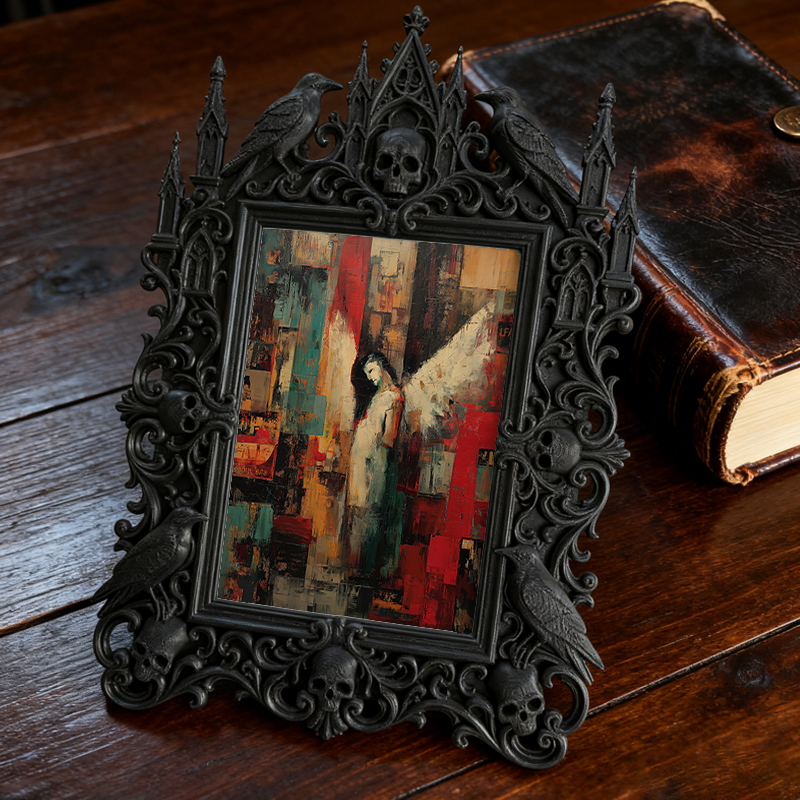 Gothic Dark Frame | Bar Wall Photo Holder, Dual-use Waterproof Plastic Frame