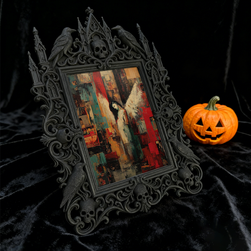 Gothic Dark Frame | Bar Wall Photo Holder, Dual-use Waterproof Plastic Frame