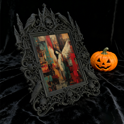Gothic Dark Frame | Bar Wall Photo Holder, Dual-use Waterproof Plastic Frame