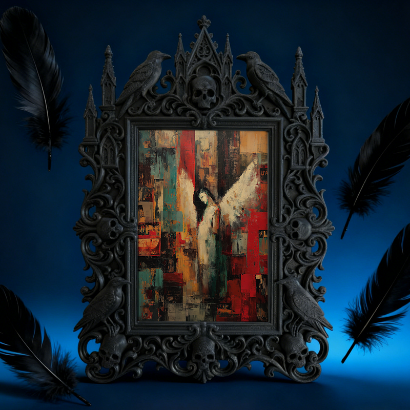 Gothic Dark Frame | Bar Wall Photo Holder, Dual-use Waterproof Plastic Frame