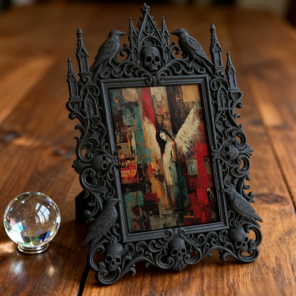Gothic Dark Frame | Bar Wall Photo Holder, Dual-use Waterproof Plastic Frame
