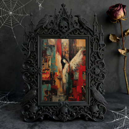 Gothic Dark Frame | Bar Wall Photo Holder, Dual-use Waterproof Plastic Frame