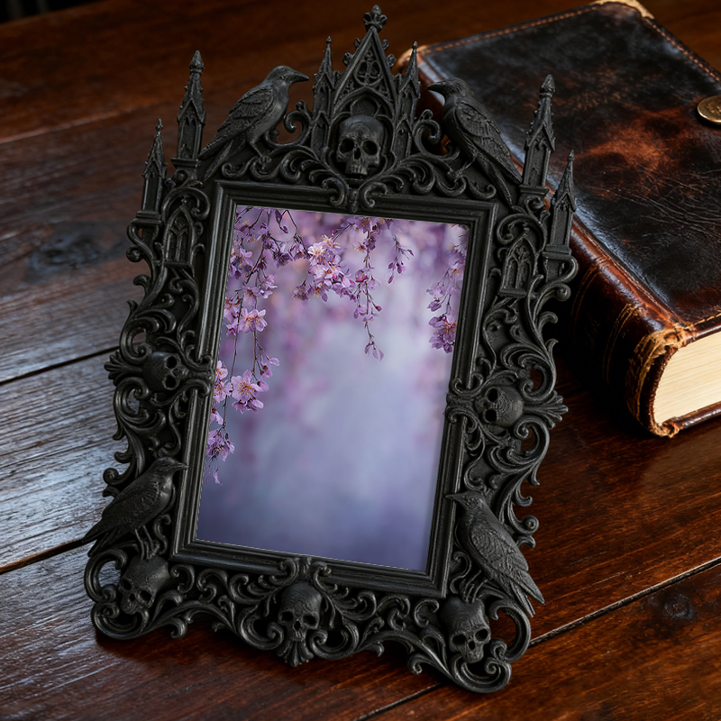 Gothic Dark Frame | Gothic Bar Desktop Decor, Photo Prop, Waterproof Plastic