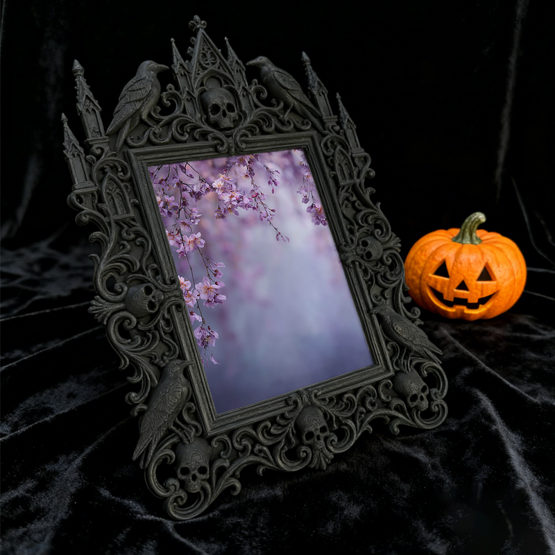 Gothic Dark Frame | Gothic Bar Desktop Decor, Photo Prop, Waterproof Plastic