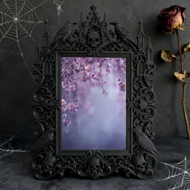 Gothic Dark Frame | Gothic Bar Desktop Decor, Photo Prop, Waterproof Plastic