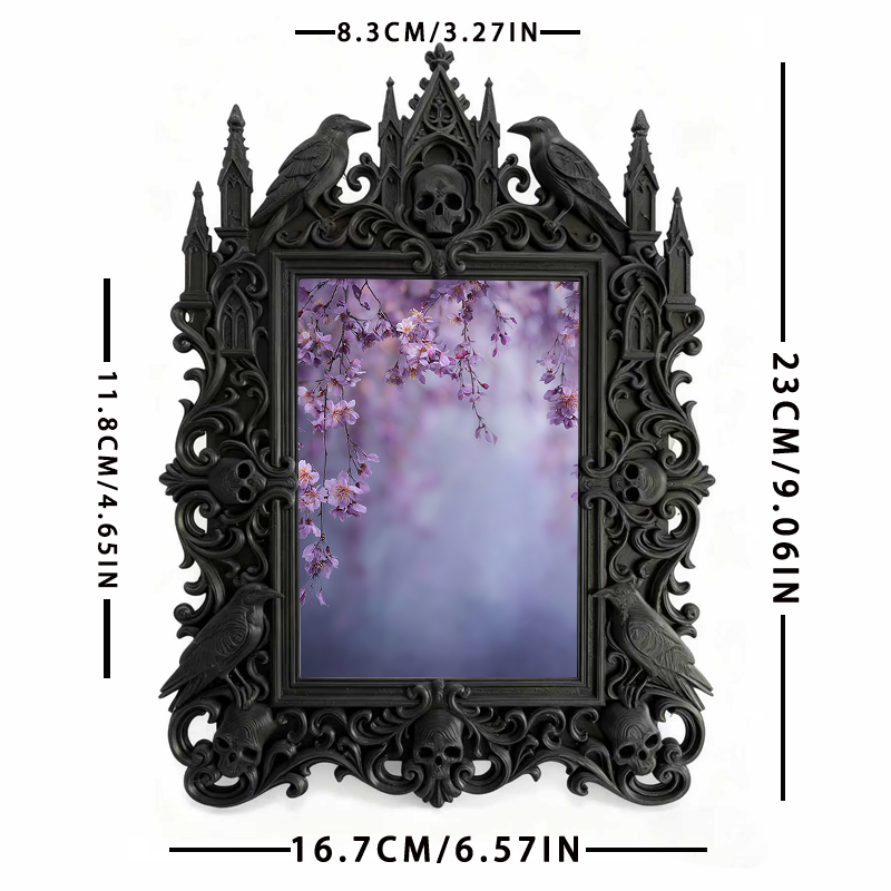Gothic Dark Frame | Gothic Bar Desktop Decor, Photo Prop, Waterproof Plastic