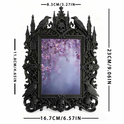 Gothic Dark Frame | Gothic Bar Desktop Decor, Photo Prop, Waterproof Plastic