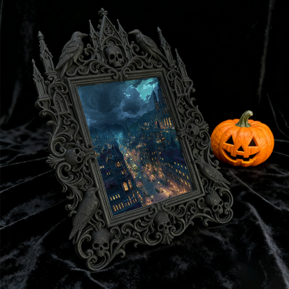 Gothic Dark Frame | Vampire Pub Decor, Photo Ornament, Waterproof Plastic Frame
