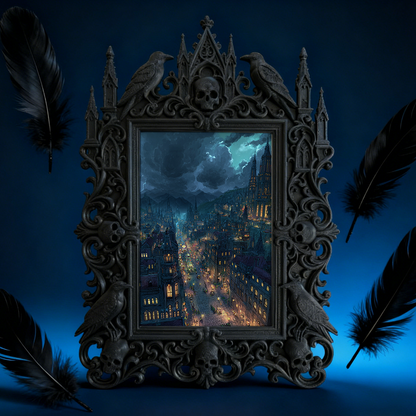 Gothic Dark Frame | Vampire Pub Decor, Photo Ornament, Waterproof Plastic Frame