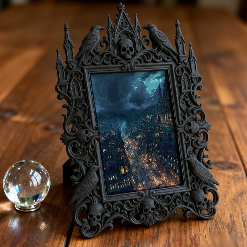 Gothic Dark Frame | Vampire Pub Decor, Photo Ornament, Waterproof Plastic Frame