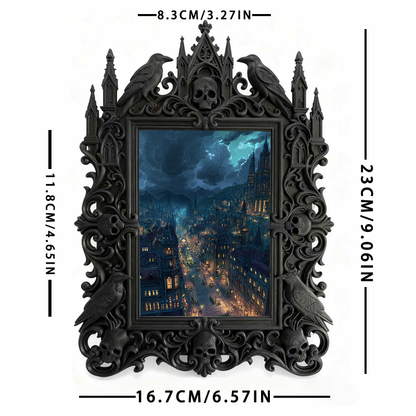 Gothic Dark Frame | Vampire Pub Decor, Photo Ornament, Waterproof Plastic Frame