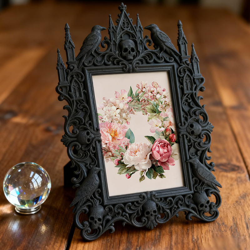 Gothic Dark Frame | Bar Dual-use Photo Prop, Wall/Tabletop, Waterproof Plastic