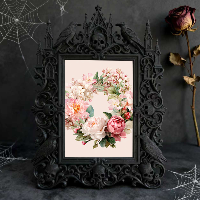 Gothic Dark Frame | Bar Dual-use Photo Prop, Wall/Tabletop, Waterproof Plastic