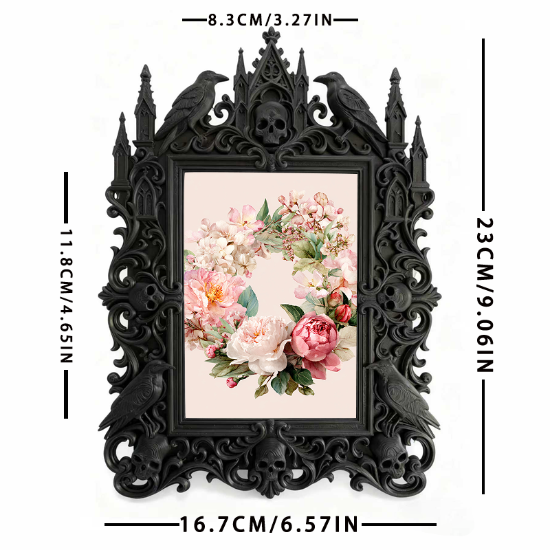 Gothic Dark Frame | Bar Dual-use Photo Prop, Wall/Tabletop, Waterproof Plastic