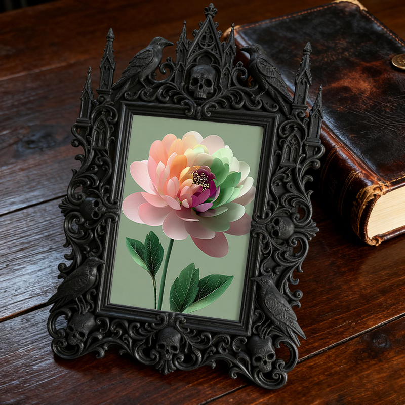 Gothic Dark Frame | Bar Counter Photo Display, Wall/Desktop, Waterproof Plastic