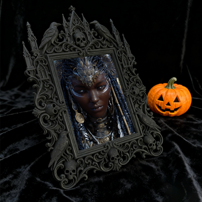 Gothic Dark Frame | Speakeasy Bar Photo Prop, Wall/Tabletop, Waterproof Plastic