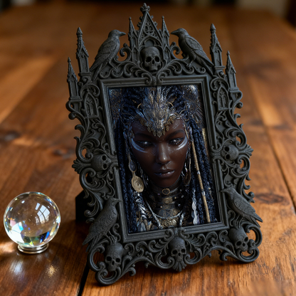 Gothic Dark Frame | Speakeasy Bar Photo Prop, Wall/Tabletop, Waterproof Plastic