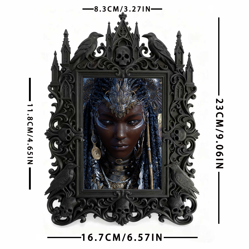 Gothic Dark Frame | Speakeasy Bar Photo Prop, Wall/Tabletop, Waterproof Plastic