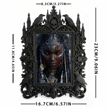 Gothic Dark Frame | Speakeasy Bar Photo Prop, Wall/Tabletop, Waterproof Plastic