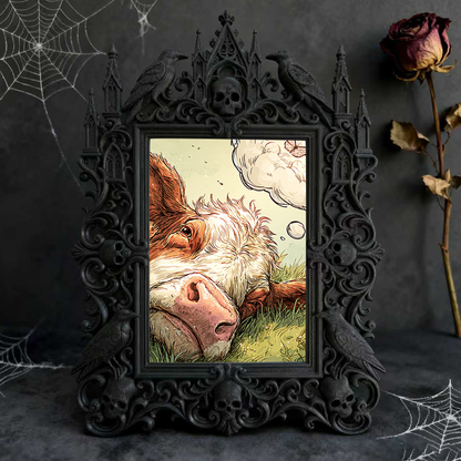Gothic Dark Frame | Gothic Bar Counter Decor, Photo Holder, Waterproof Plastic