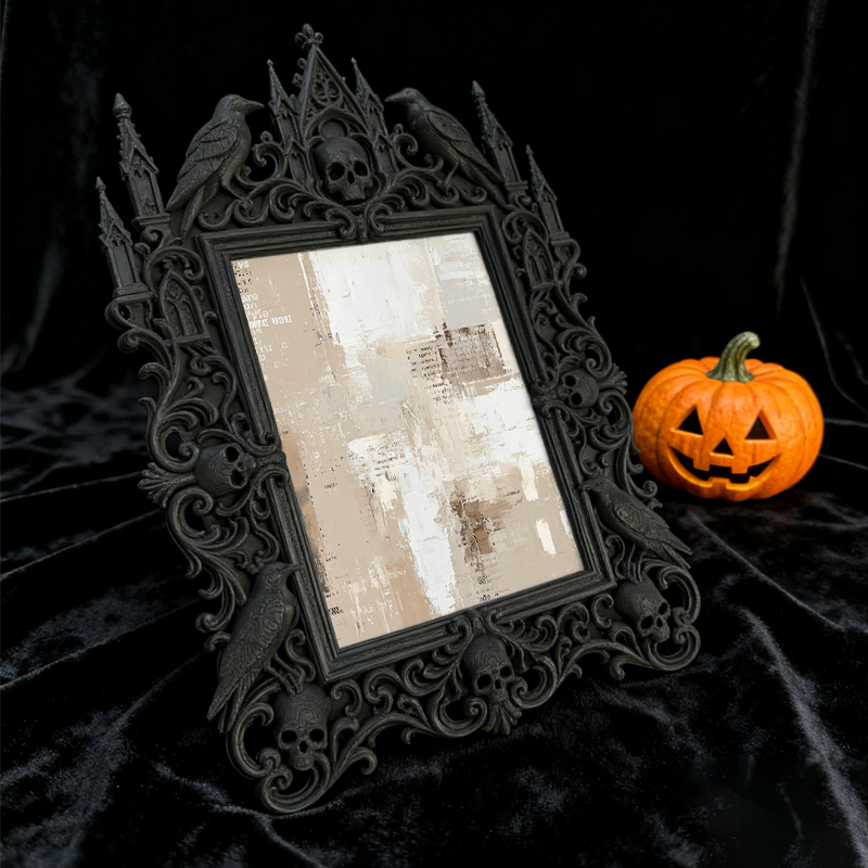 Gothic Dark Frame | Bar Wall Corner Decor, Photo Display Frame, Waterproof Plastic