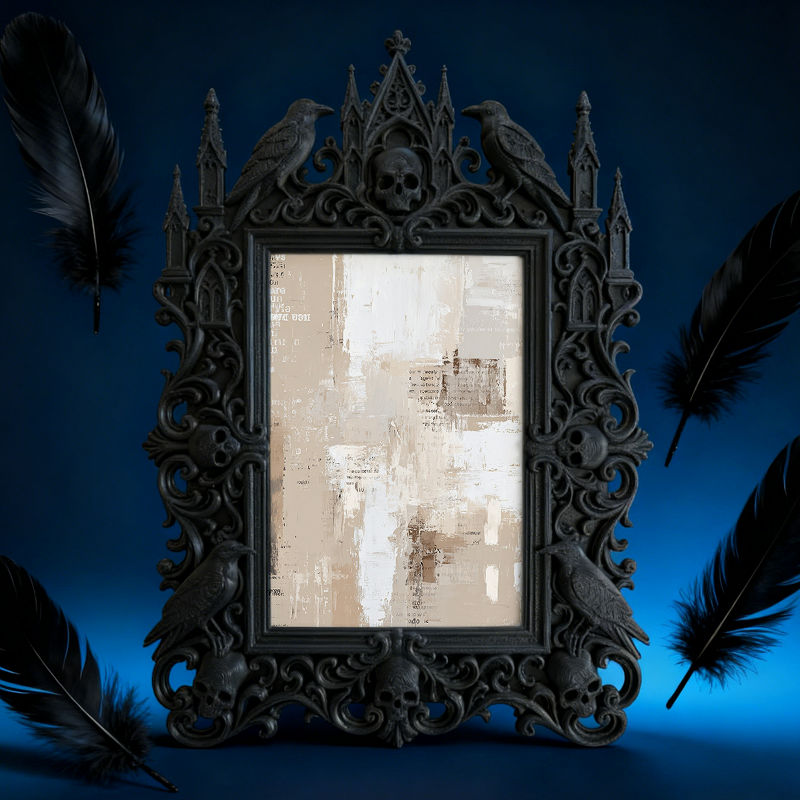 Gothic Dark Frame | Bar Wall Corner Decor, Photo Display Frame, Waterproof Plastic