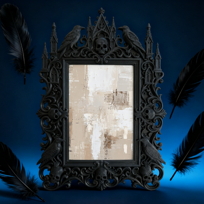Gothic Dark Frame | Bar Wall Corner Decor, Photo Display Frame, Waterproof Plastic