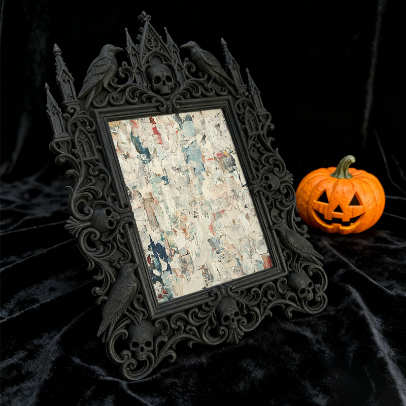 Gothic Dark Frame | Gothic Bar Photo Prop, Wall/Tabletop Waterproof Plastic Frame