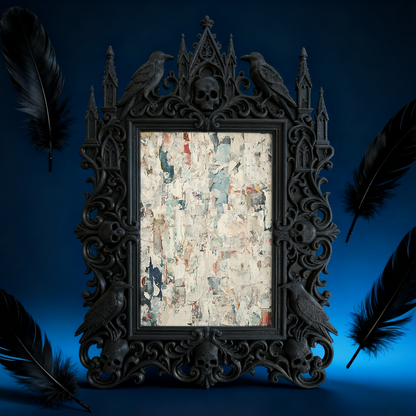 Gothic Dark Frame | Gothic Bar Photo Prop, Wall/Tabletop Waterproof Plastic Frame