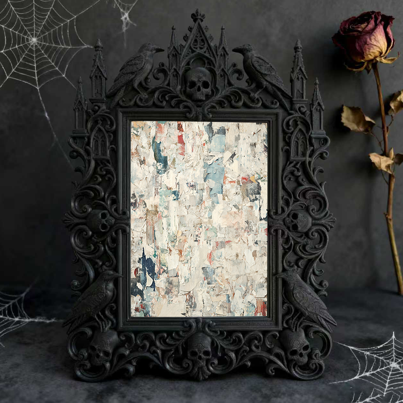 Gothic Dark Frame | Gothic Bar Photo Prop, Wall/Tabletop Waterproof Plastic Frame