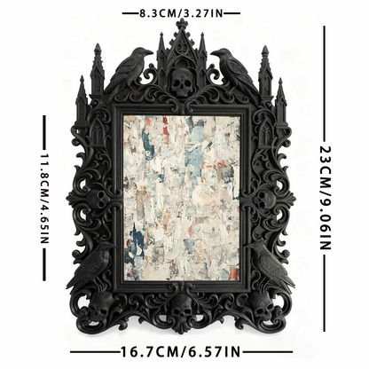 Gothic Dark Frame | Gothic Bar Photo Prop, Wall/Tabletop Waterproof Plastic Frame