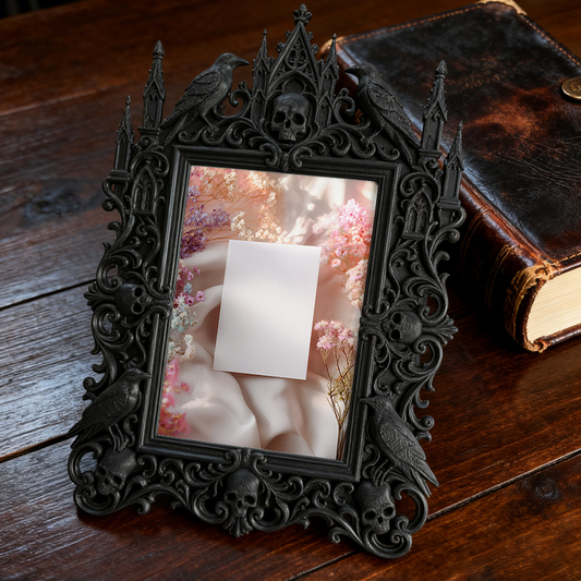Gothic Dark Frame | Bar Counter Dual-use Decor, Photo Holder, Waterproof Plastic