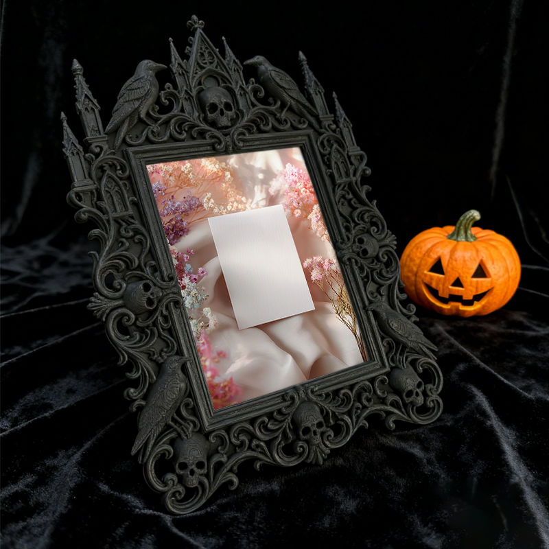 Gothic Dark Frame | Bar Counter Dual-use Decor, Photo Holder, Waterproof Plastic