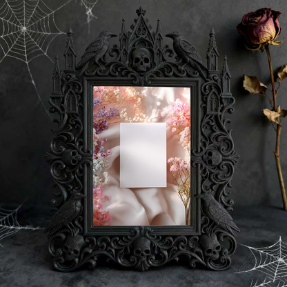 Gothic Dark Frame | Bar Counter Dual-use Decor, Photo Holder, Waterproof Plastic