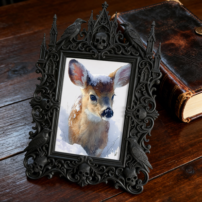 Gothic Dark Frame | Dark-style Bar Counter Decor, Photo Display, Waterproof Plastic