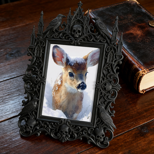 Gothic Dark Frame | Dark-style Bar Counter Decor, Photo Display, Waterproof Plastic