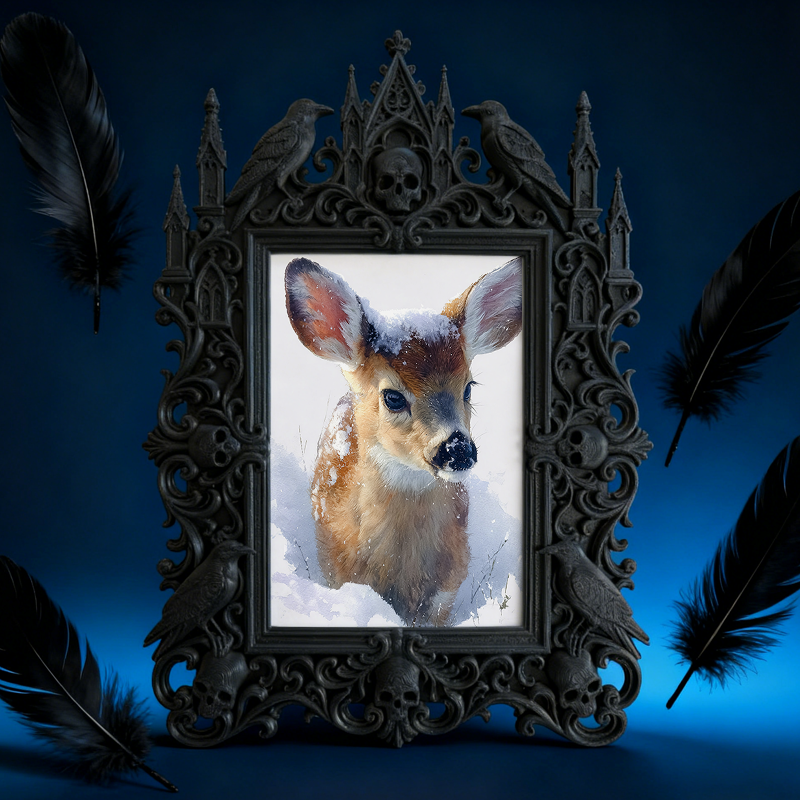 Gothic Dark Frame | Dark-style Bar Counter Decor, Photo Display, Waterproof Plastic