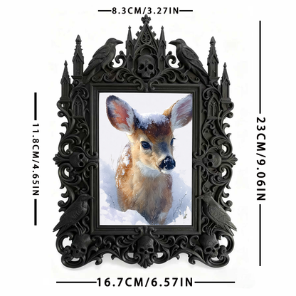 Gothic Dark Frame | Dark-style Bar Counter Decor, Photo Display, Waterproof Plastic