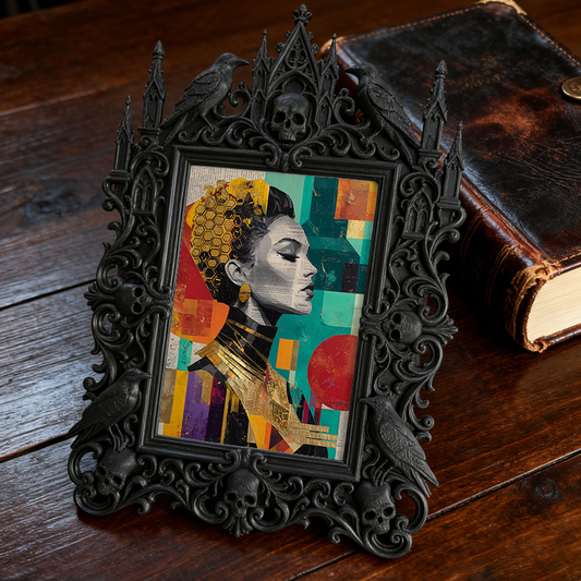 Gothic Dark Frame | Cocktail Bar Photo Prop, Dual-use Wall/Tabletop, Waterproof Plastic