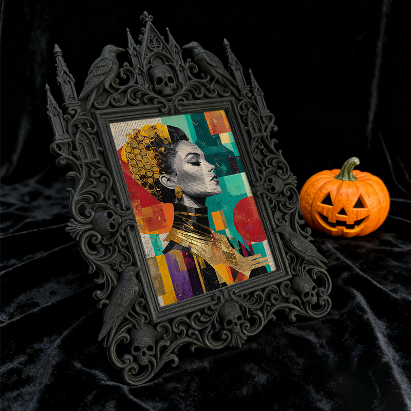 Gothic Dark Frame | Cocktail Bar Photo Prop, Dual-use Wall/Tabletop, Waterproof Plastic