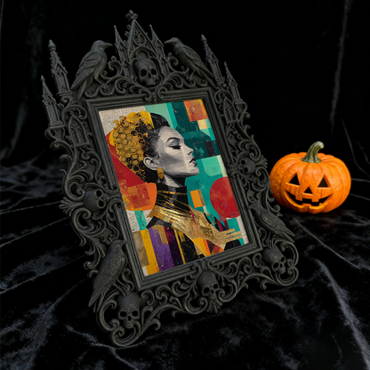 Gothic Dark Frame | Cocktail Bar Photo Prop, Dual-use Wall/Tabletop, Waterproof Plastic