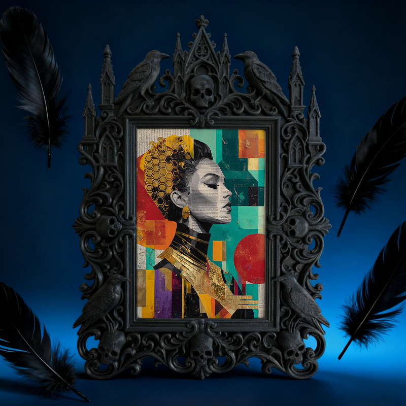 Gothic Dark Frame | Cocktail Bar Photo Prop, Dual-use Wall/Tabletop, Waterproof Plastic