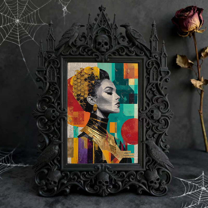 Gothic Dark Frame | Cocktail Bar Photo Prop, Dual-use Wall/Tabletop, Waterproof Plastic